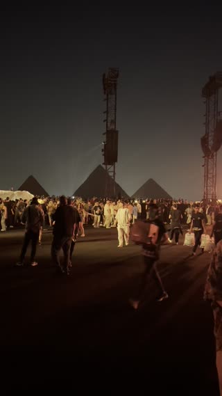 Video from Keinemusik @ Giza Pyramids, Egypt - Curated by @grouptherapy_eg on April 19, 2024