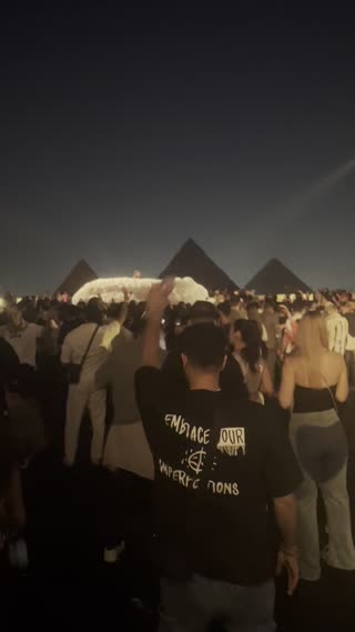 Video from Keinemusik @ Giza Pyramids, Egypt - Curated by @grouptherapy_eg on April 19, 2024
